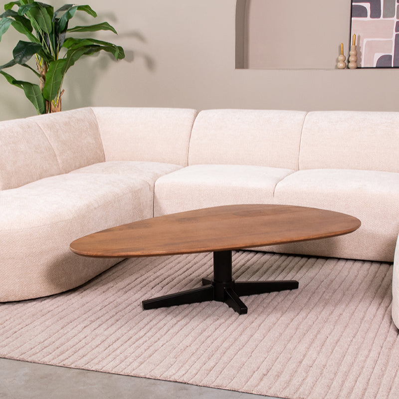 Label51 - Table basse Rosie - Bois de manguier - Naturel - 140 x 75 x 36 cm