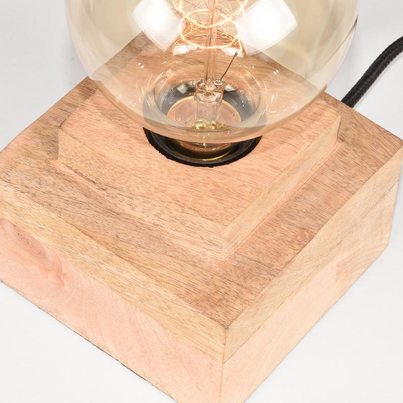 LABEL51 Tafellamp Block - Rough - Mangohout