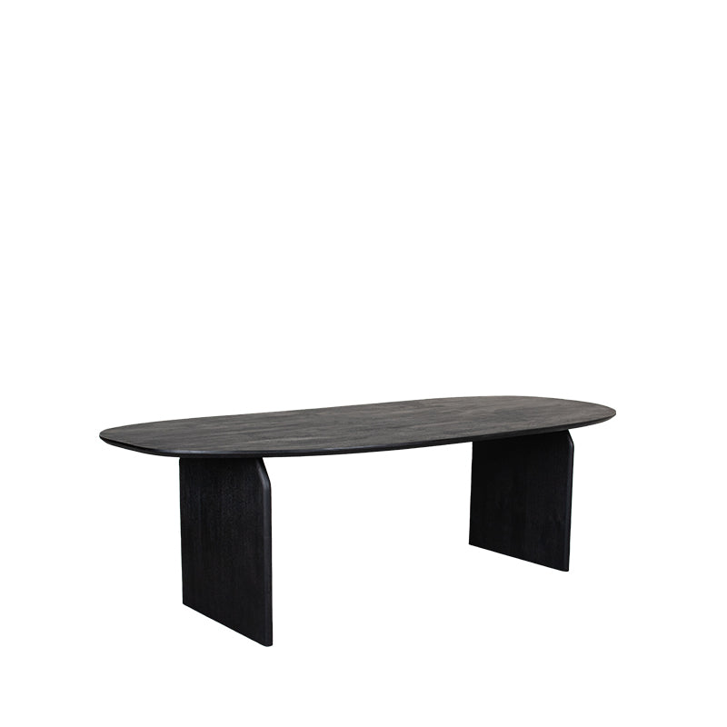 Label51 - Table à manger Cooper - Bois de manguier - Noir - 250 x 110 x 76 cm
