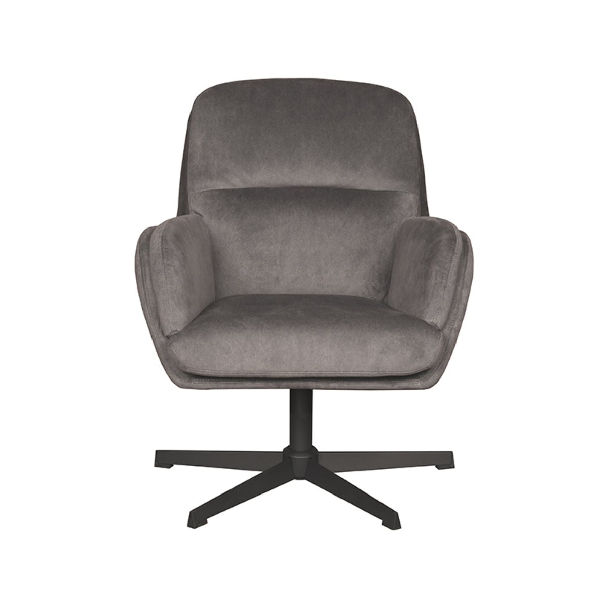 Label51 - Draaifauteuil Moss - Stof - Antraciet - 70 x 77 x 90 cm