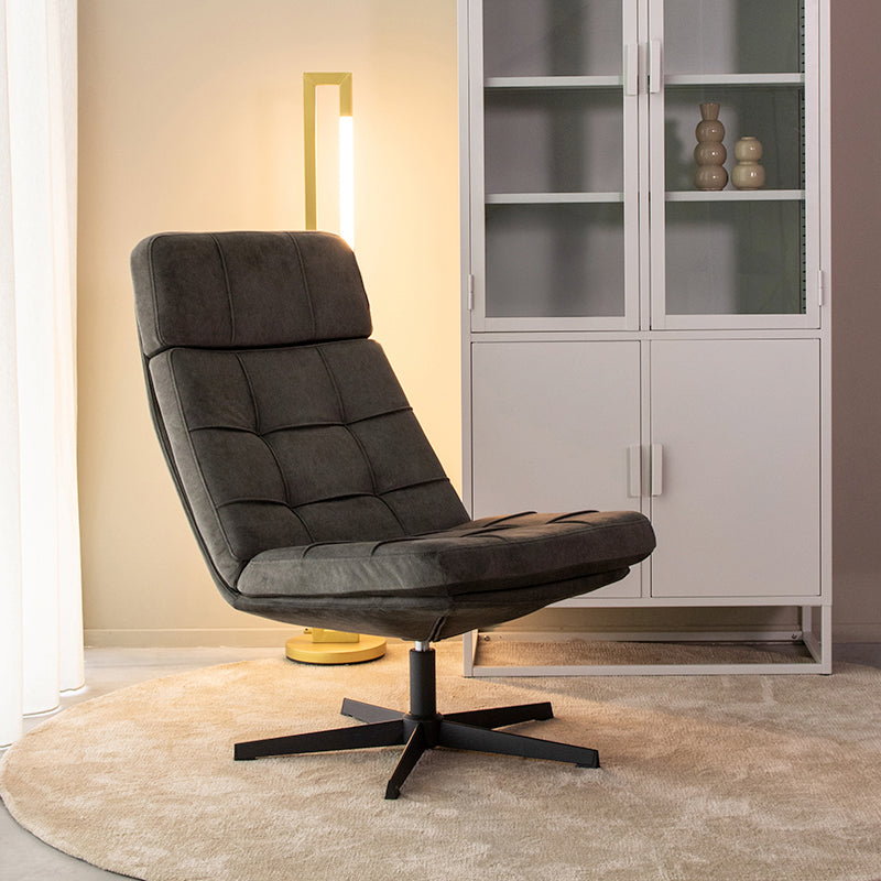 2BM - Relaxfauteuil Alvar - Antraciet - 53x57x83 cm