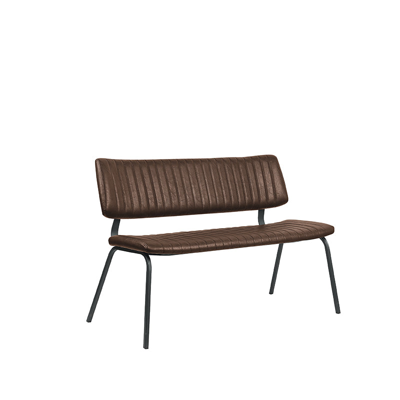 Label51 - Banc de salle à manger Gusto - Similicuir - Marron - 120 x 63 x 81 cm