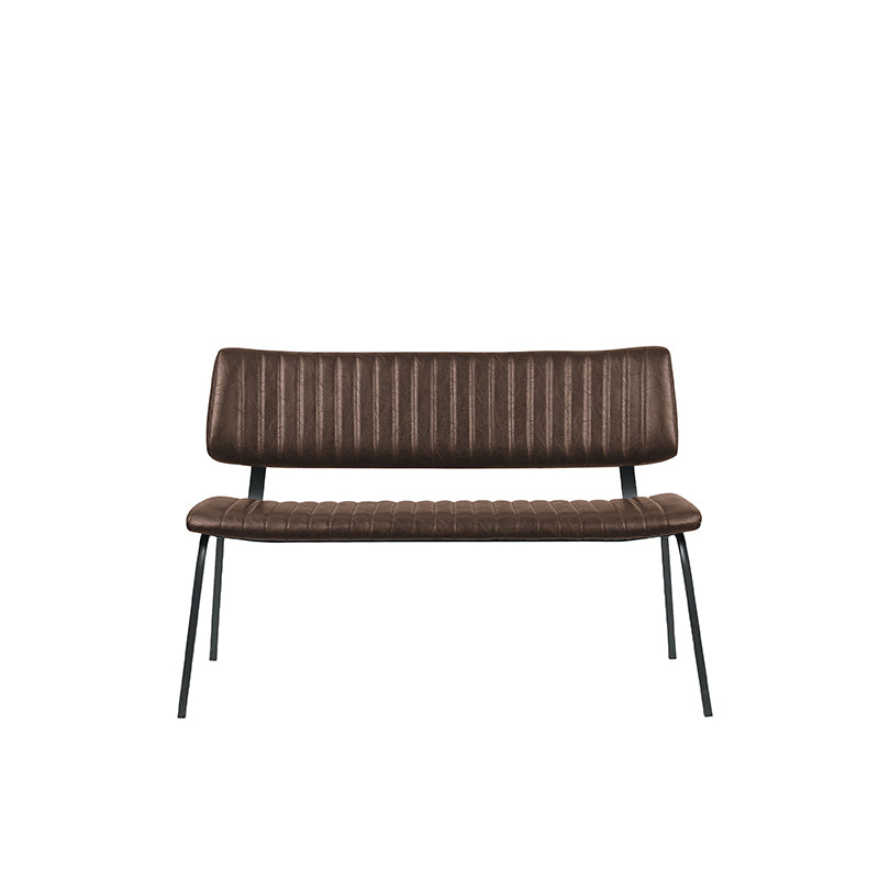 Label51 - Banc de salle à manger Gusto - Similicuir - Marron - 120 x 63 x 81 cm