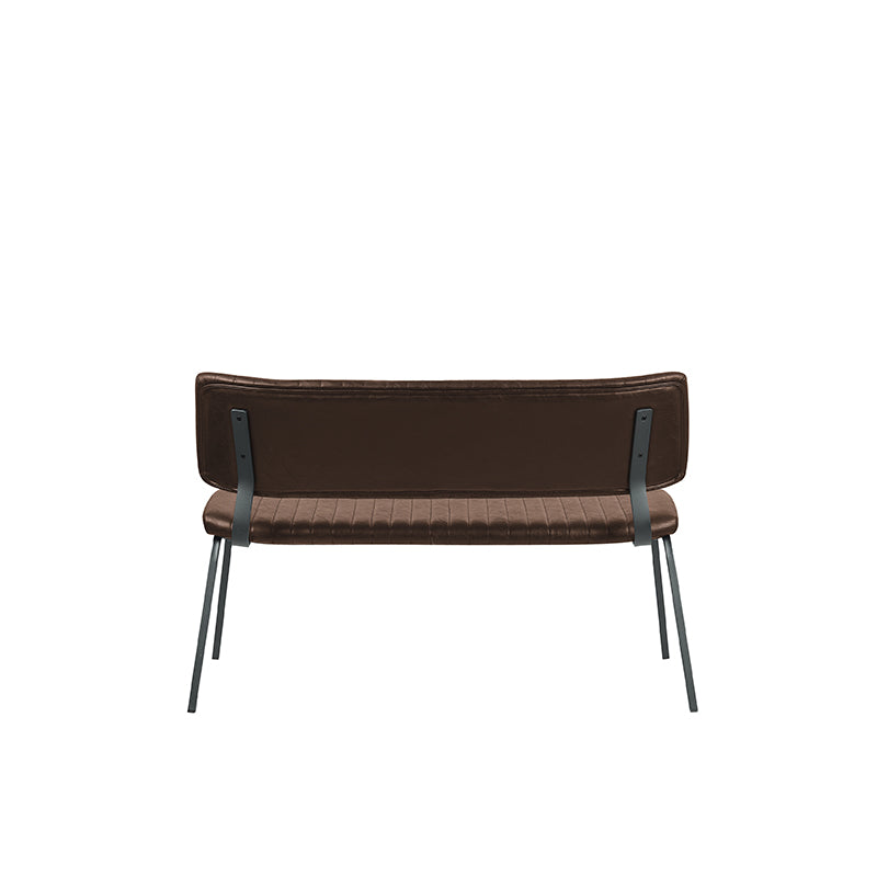 Label51 - Banc de salle à manger Gusto - Similicuir - Marron - 120 x 63 x 81 cm