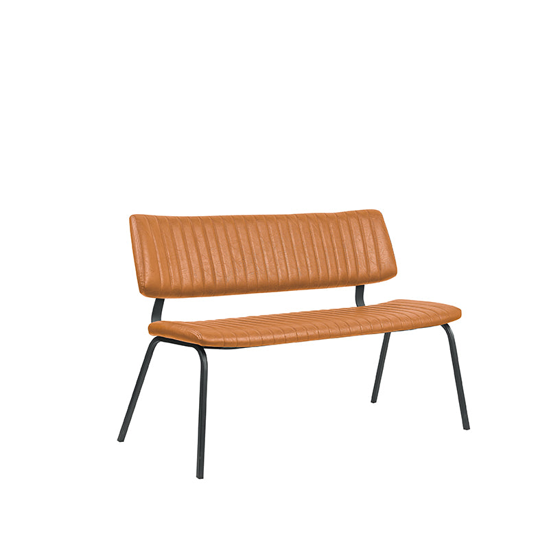 Label51 - Eetkamerbank Gusto - Kunstleder - Cognac - 120 x 63 x 81 cm