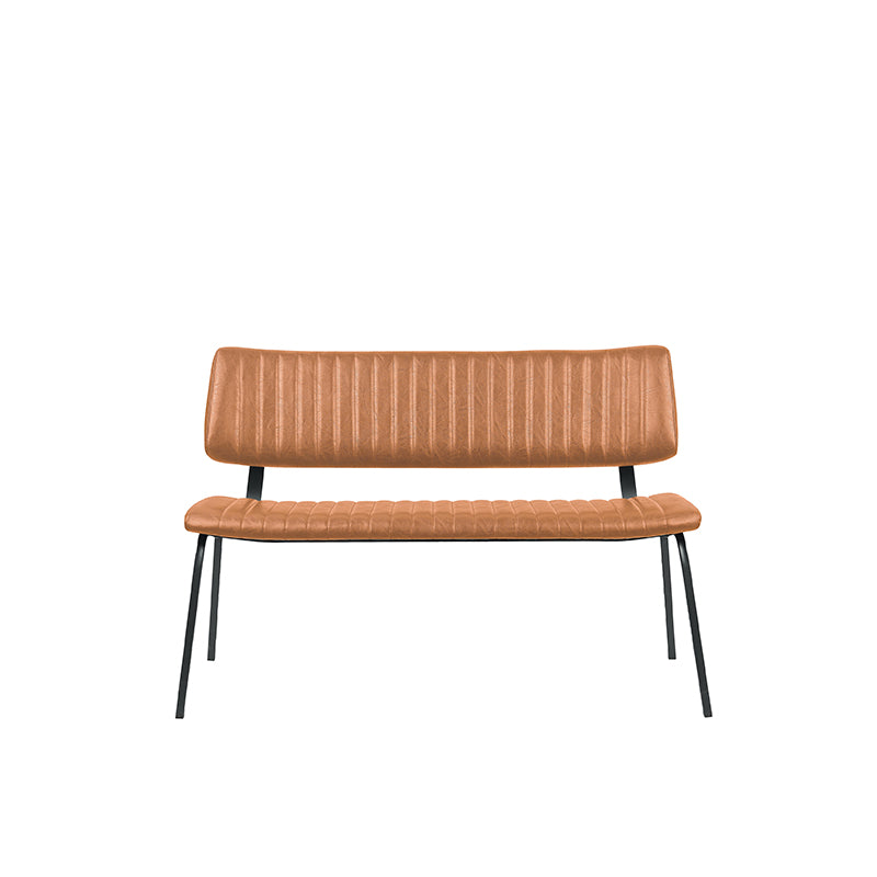 Label51 - Eetkamerbank Gusto - Kunstleder - Cognac - 120 x 63 x 81 cm