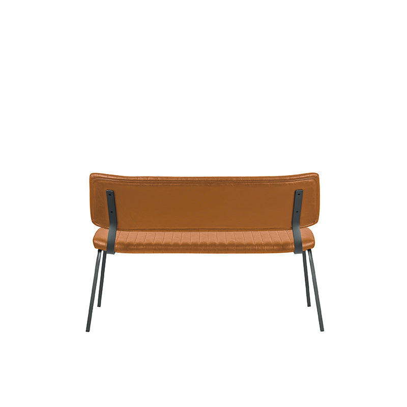 Label51 - Eetkamerbank Gusto - Kunstleder - Cognac - 120 x 63 x 81 cm