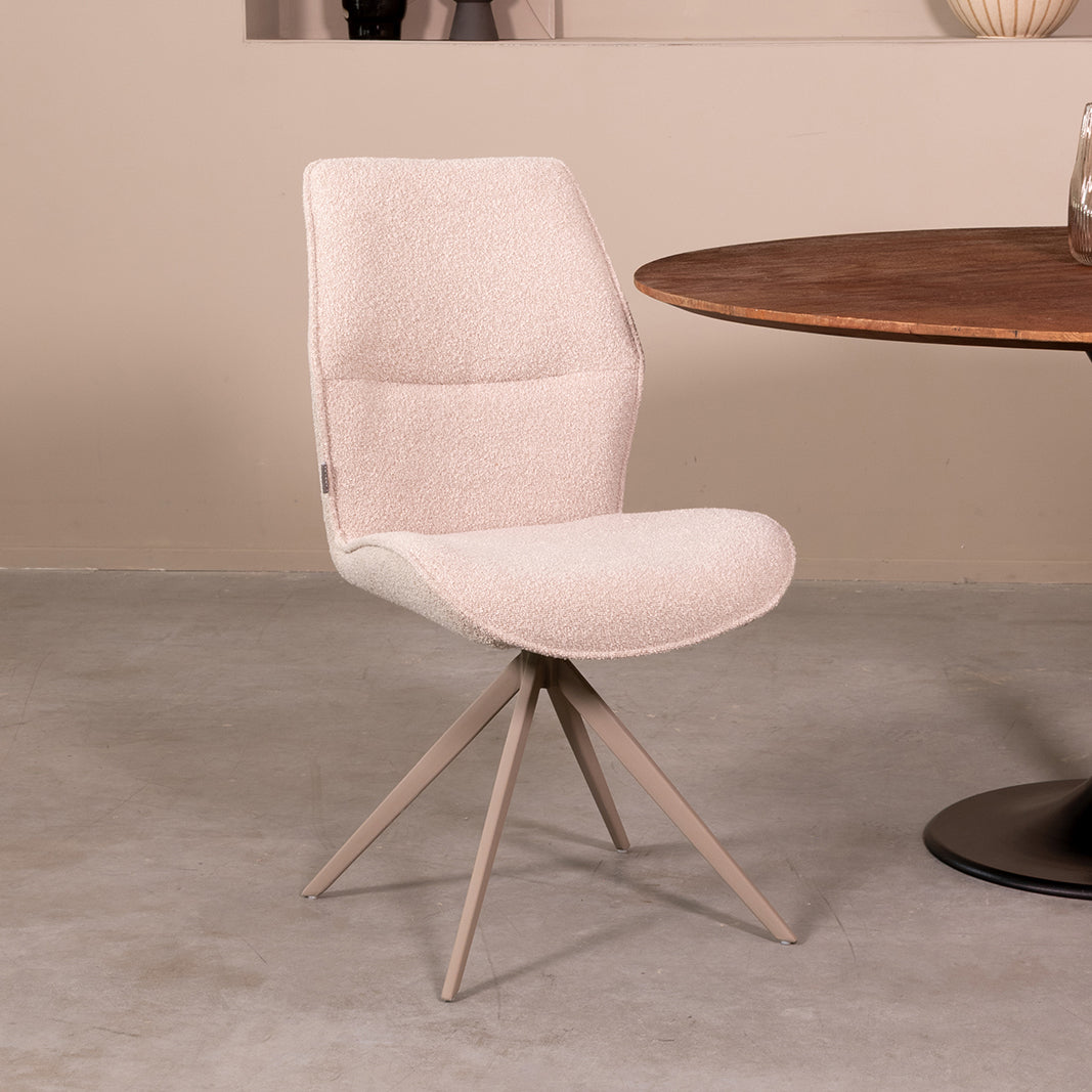 LABEL51 Chaise de salle à manger Comfy - Naturel - Bouclé