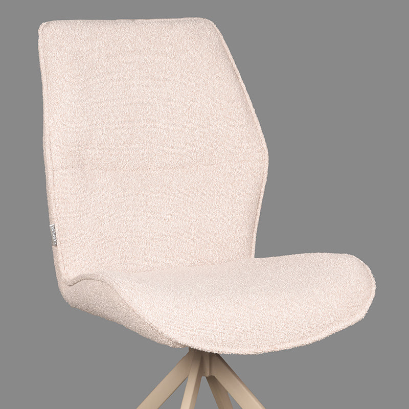 LABEL51 Eetkamerstoel Comfy - Naturel - Boucle