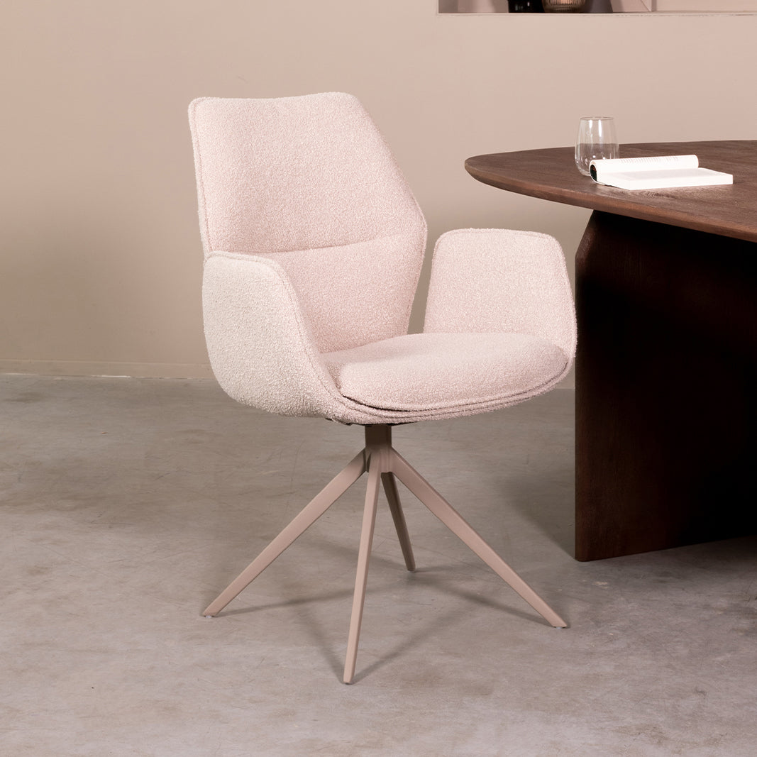 LABEL51 Chaise de salle à manger Mellow - Naturel - Boucle