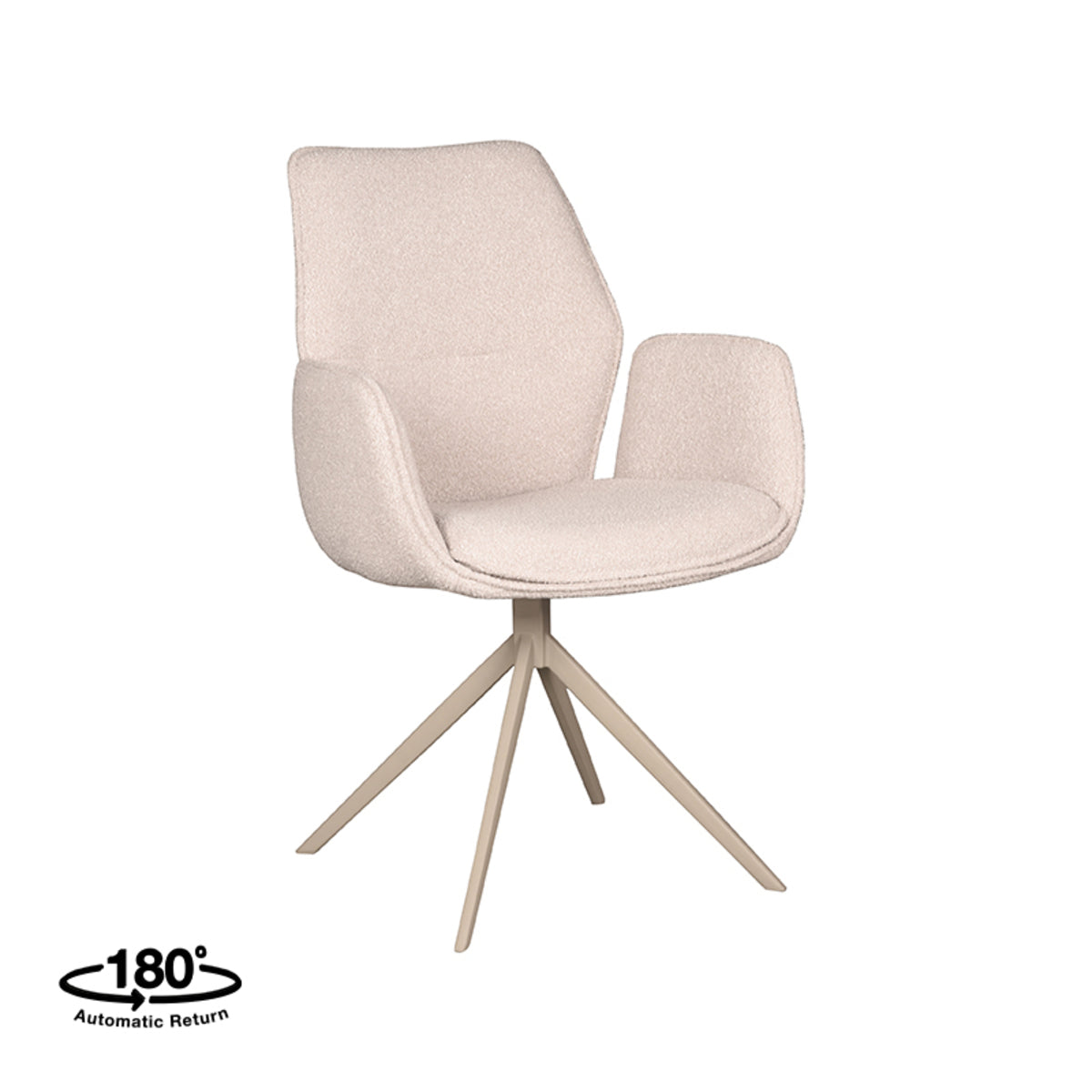 LABEL51 Chaise de salle à manger Mellow - Naturel - Boucle