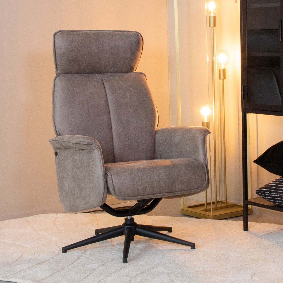 2BM - Relaxfauteuil Verdal - Taupe - 77x79x109 cm