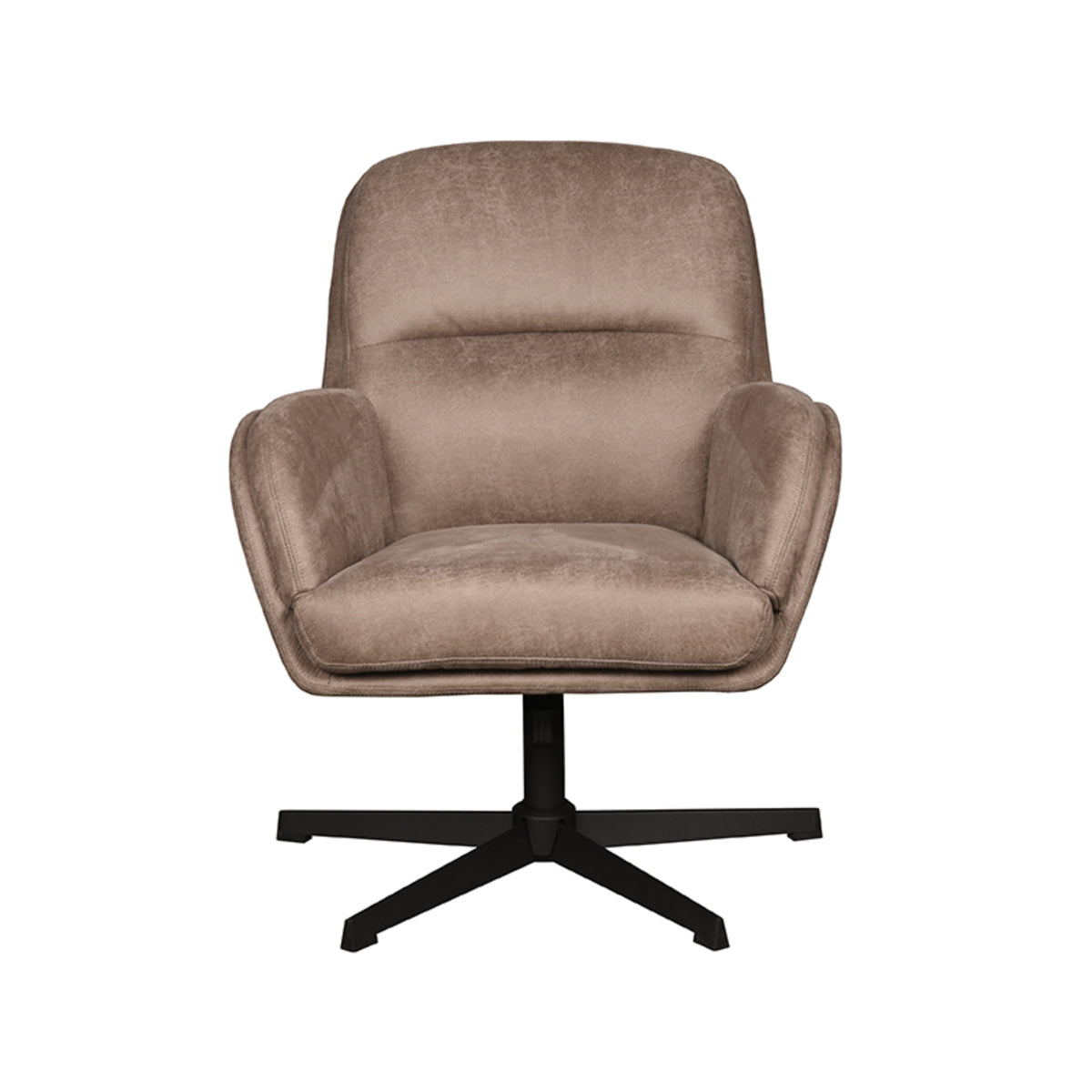 Label51 - Draaifauteuil Moss - Microsuède - Taupe - 70 x 77 x 90 cm