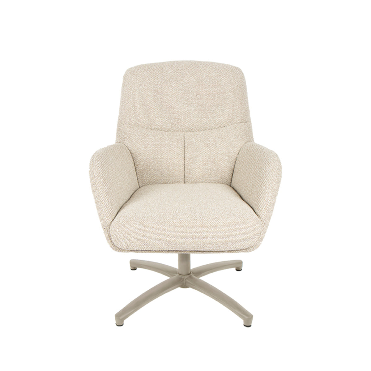 Label51 - Draaifauteuil Chill Zone - Bouclé - Naturel - 68 x 73 x 90 cm