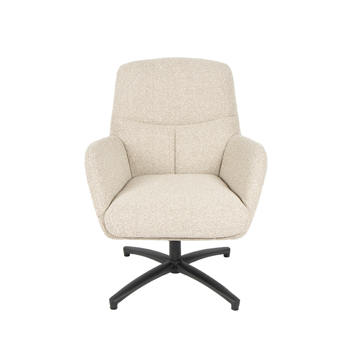 Label51 - Draaifauteuil Chill Zone - Bouclé - Naturel - 68 x 73 x 90 cm