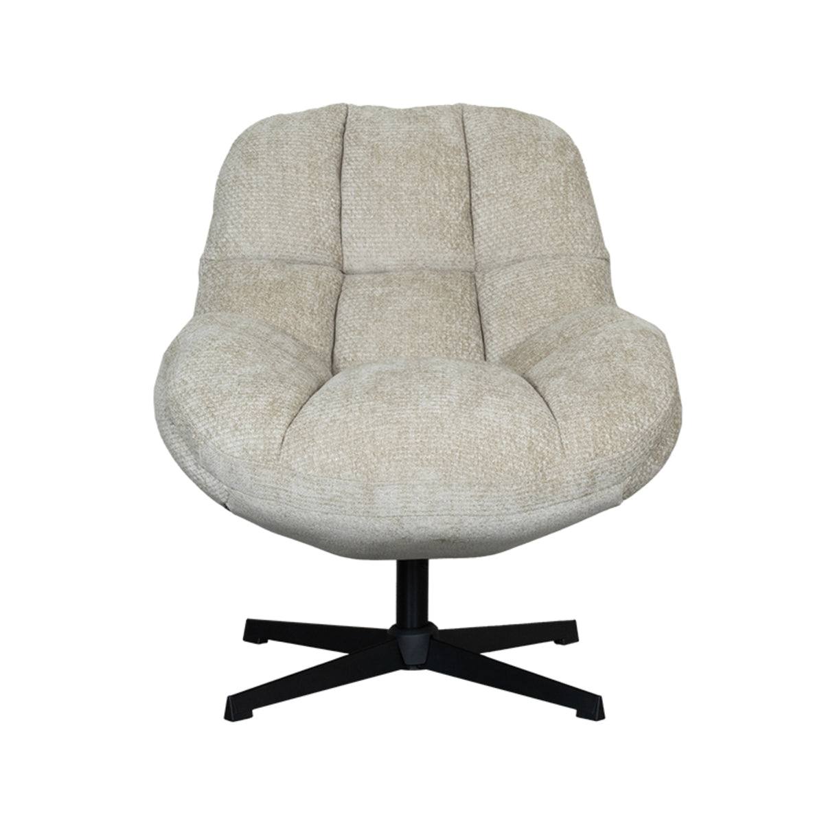 Label51 - Draaifauteuil Huxley - Stof - Mushroom - 76 x 86 x 92 cm