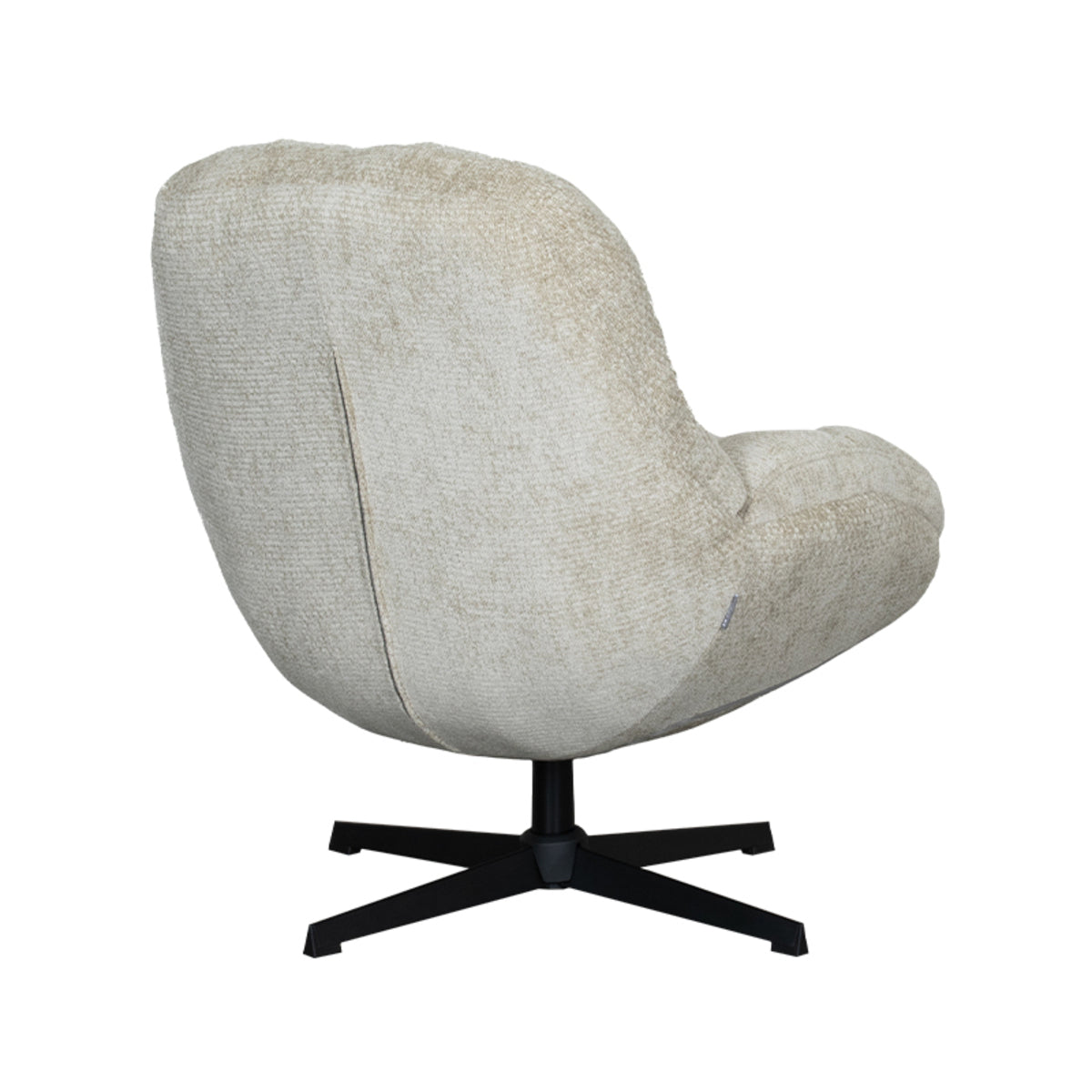 Label51 - Draaifauteuil Huxley - Stof - Mushroom - 76 x 86 x 92 cm