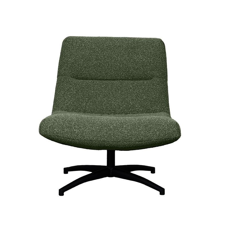 Label51 - Draaifauteuil Calix - Bouclé - Bosgroen - 77 x 93 x 88 cm