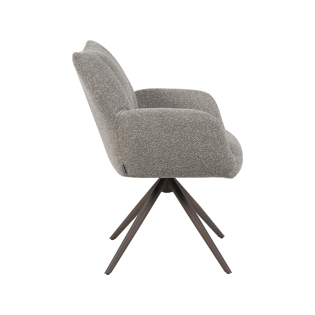 Label51 - Chaise de salle à manger Padua - Bouclé - Champignon - 65 x 66 x 86 cm