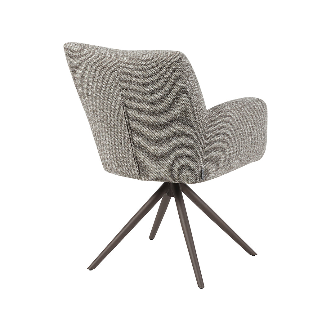 Label51 - Chaise de salle à manger Padua - Bouclé - Champignon - 65 x 66 x 86 cm