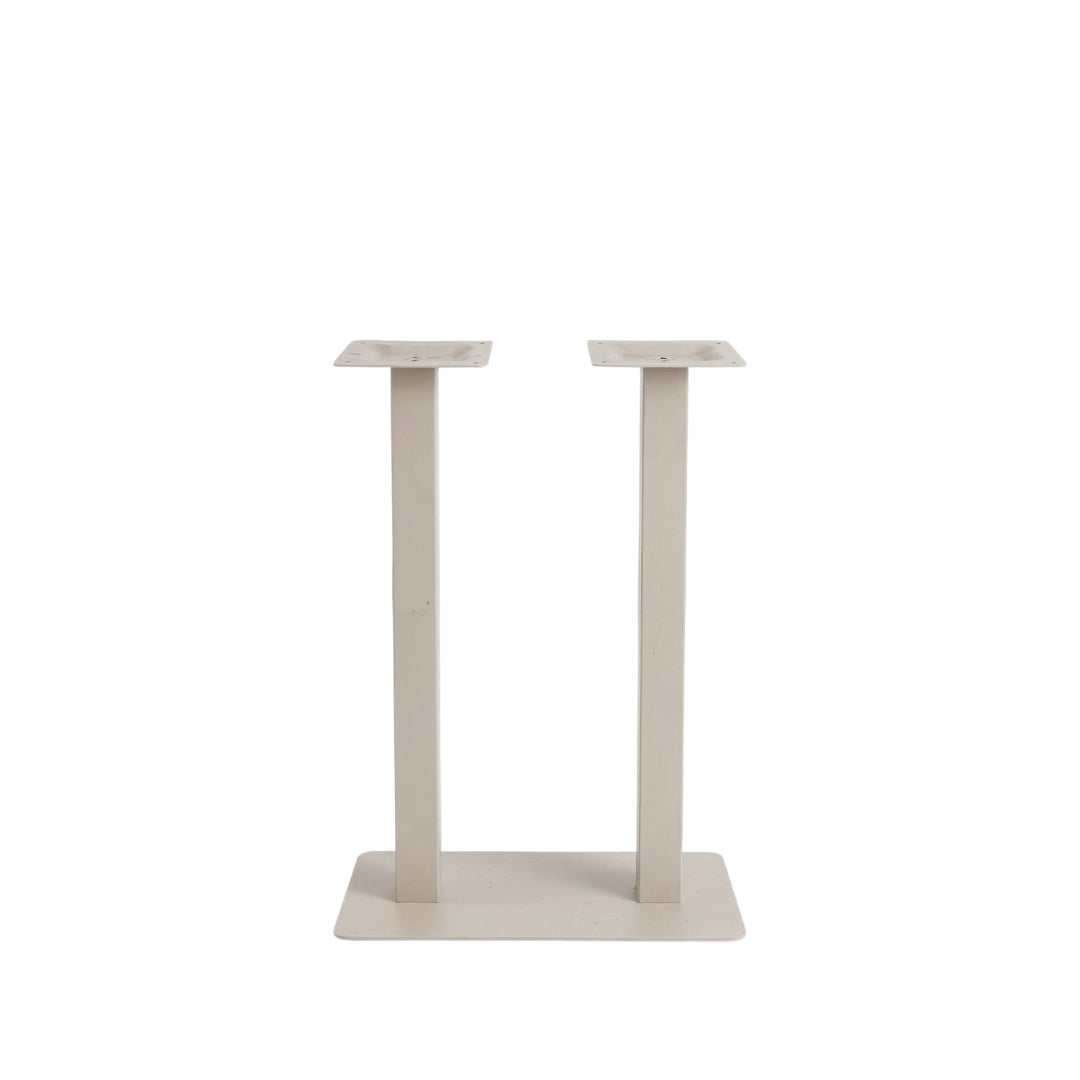 Label51 - Pied de table de bar double rectangulaire - Métal - Taupe - 70 x 40 x 108 cm