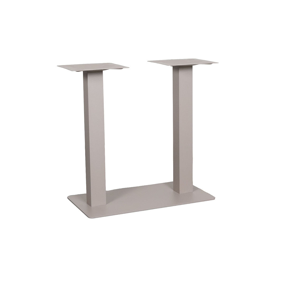 Label51 - Double pied de table pour table de restaurant - Métal - Taupe - 70 x 40 x 72 cm