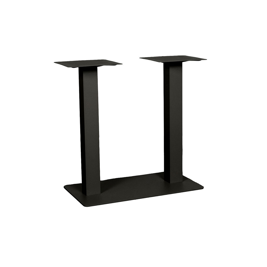Label51 - Dubbele tafelpoot restauranttafel - Metaal - Hunter groen - 70 x 40 x 72 cm
