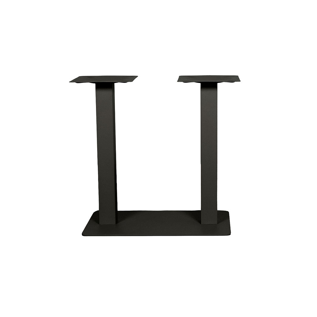 Label51 - Dubbele tafelpoot restauranttafel - Metaal - Hunter groen - 70 x 40 x 72 cm