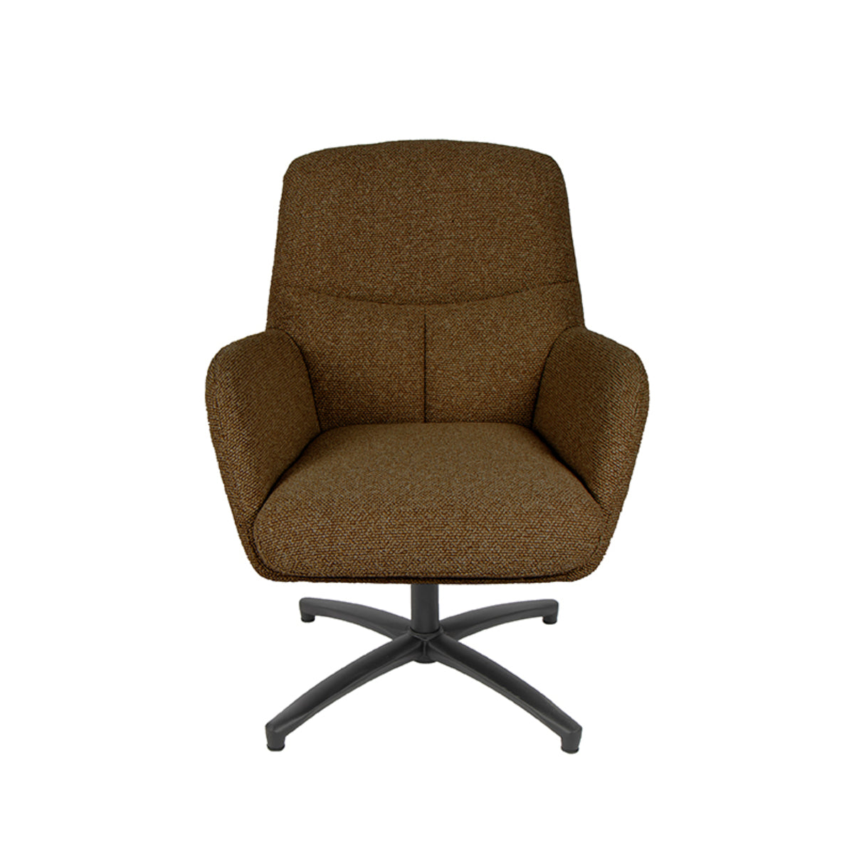 Label51 - Fauteuil pivotant Chill Zone - Bouclé - Corail - 68 x 73 x 90 cm