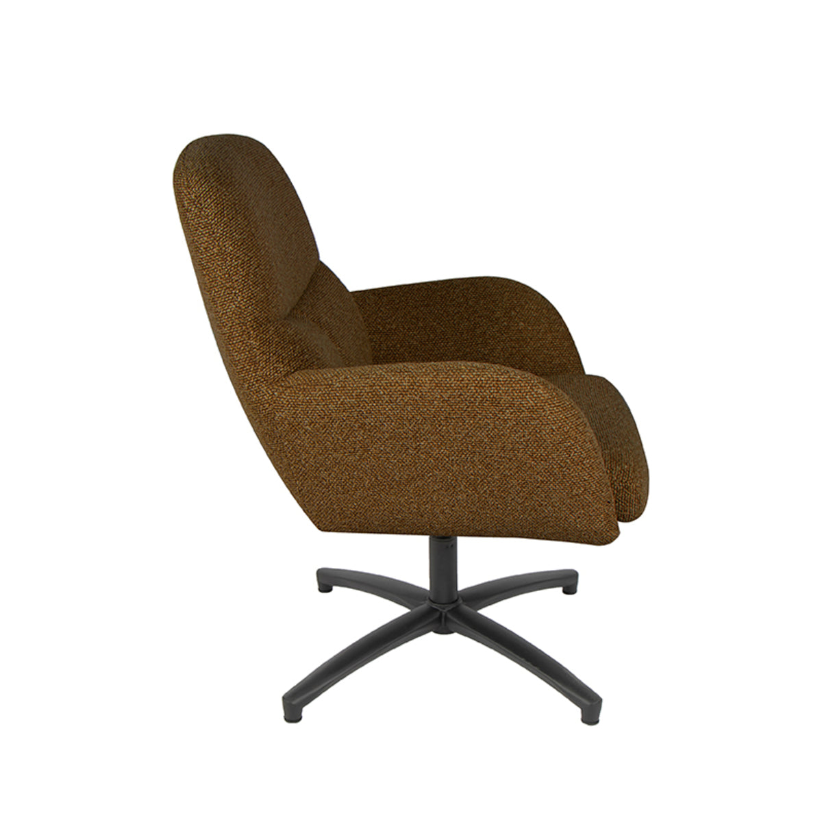 Label51 - Fauteuil pivotant Chill Zone - Bouclé - Corail - 68 x 73 x 90 cm