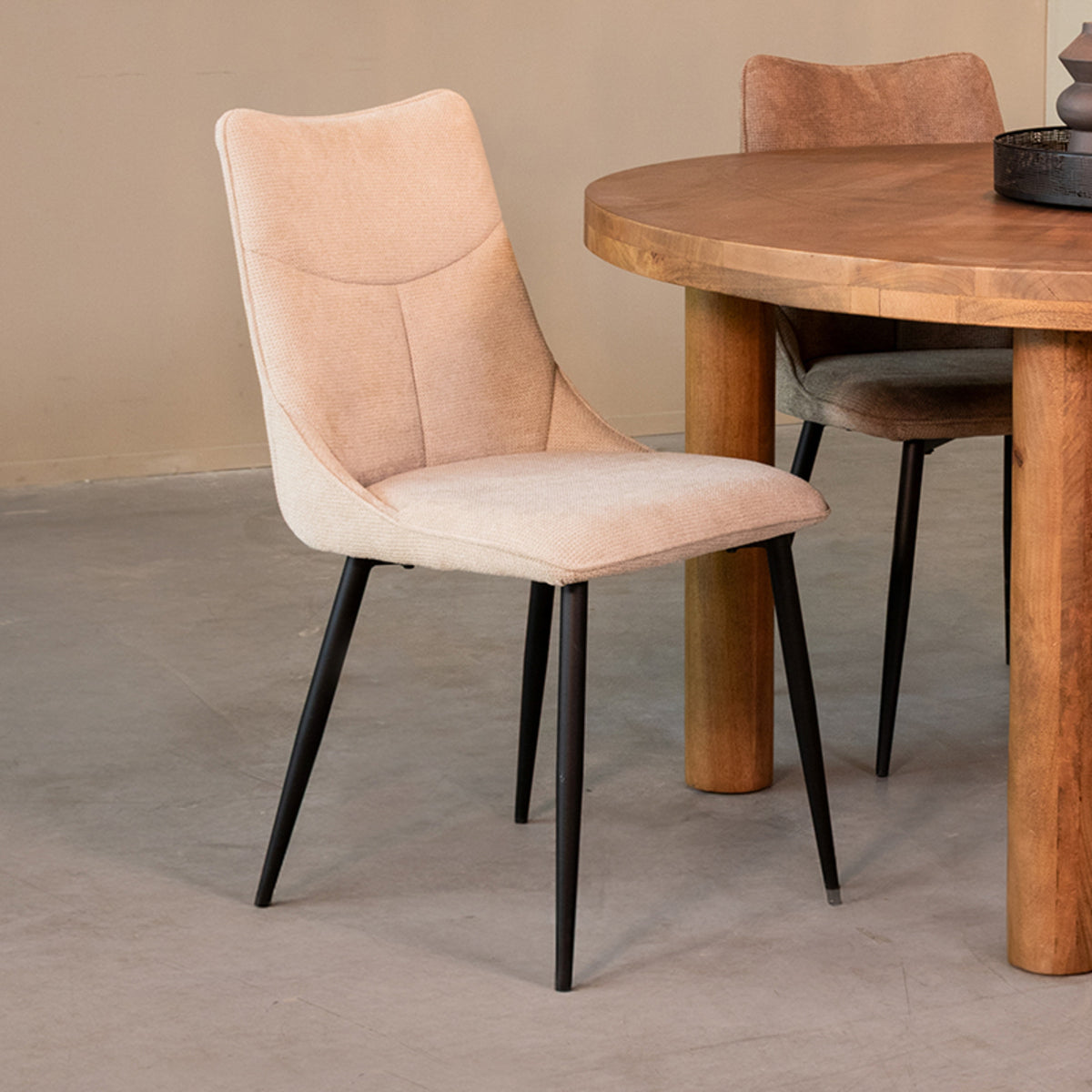 LABEL51 Eetkamerstoel Riv - Naturel - Synthetisch