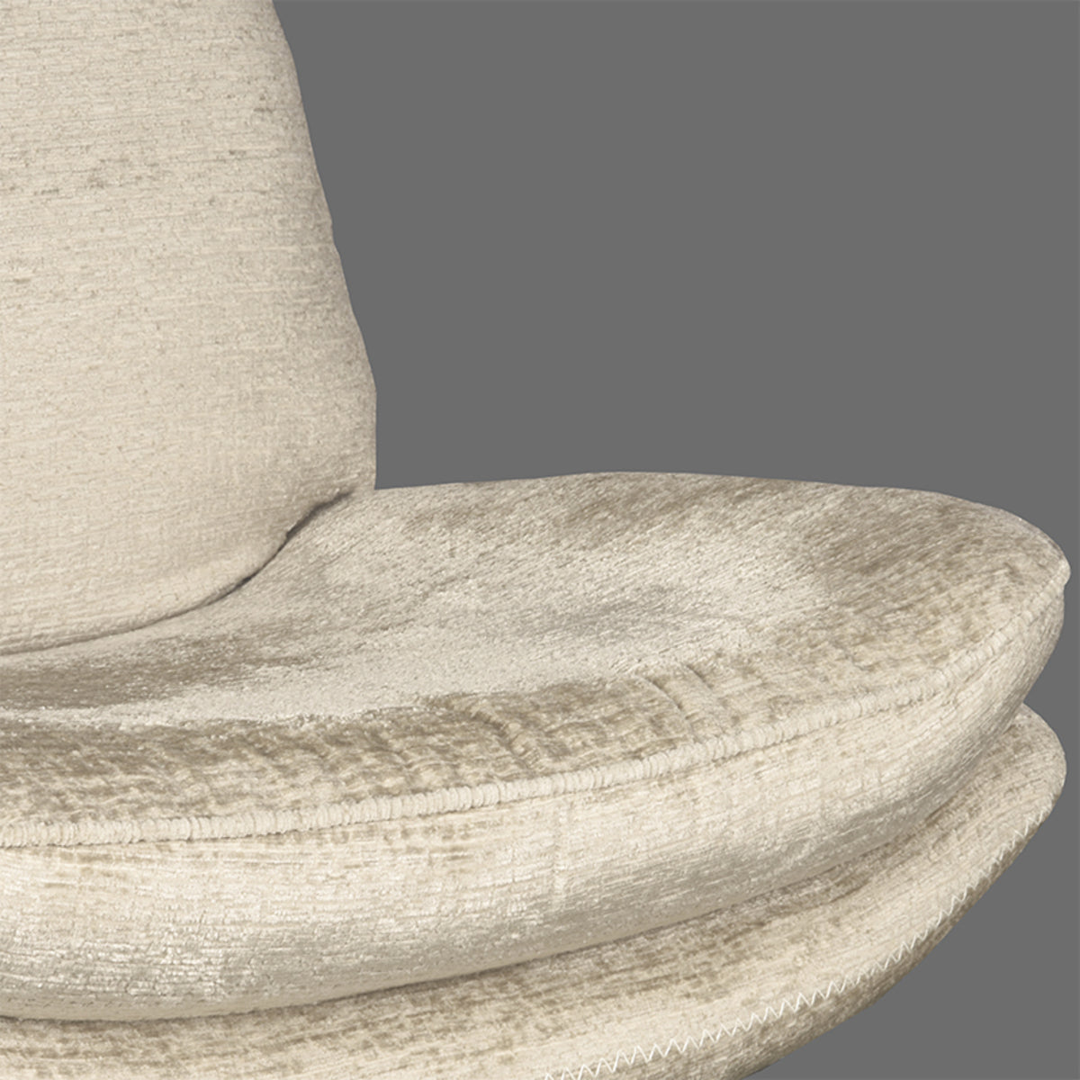 Label51 - Draaifauteuil Noel - Velours - Beige - 76 x 90 x 100 cm