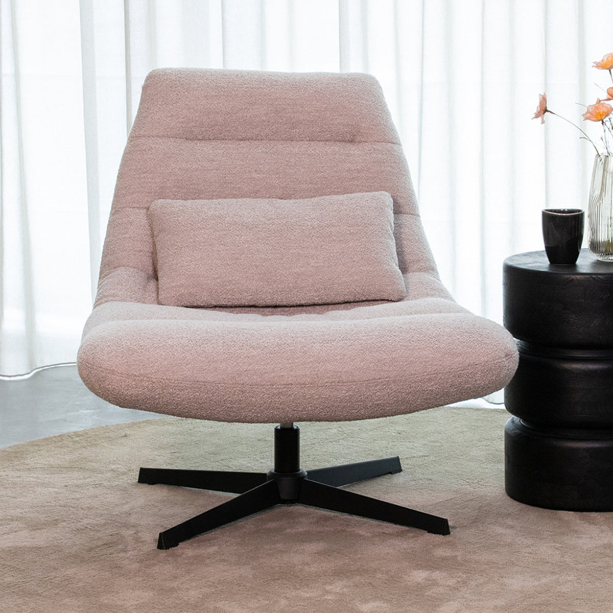 LABEL51 - Fauteuil Nox - Naturel - Bouclette