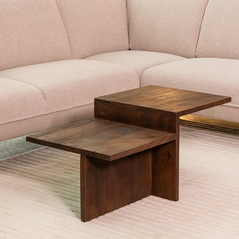 Label51 - Table basse Skip - Bois de manguier - Espresso - 90 x 50 x 40 cm