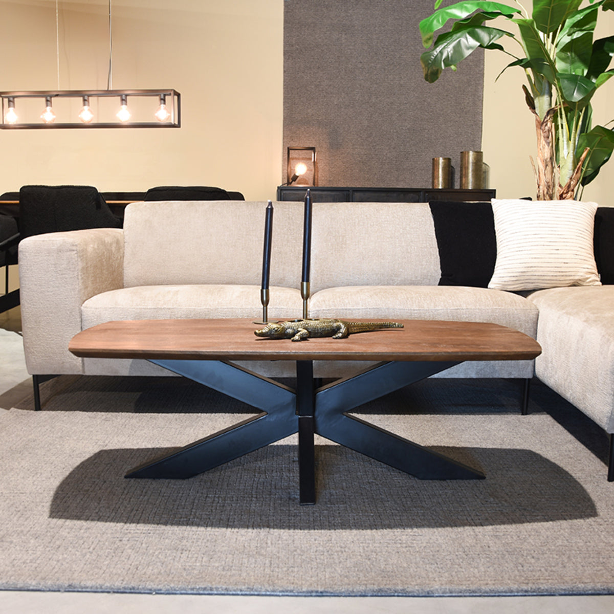 LABEL51 Table basse Zane - Expresso - Bois de manguier