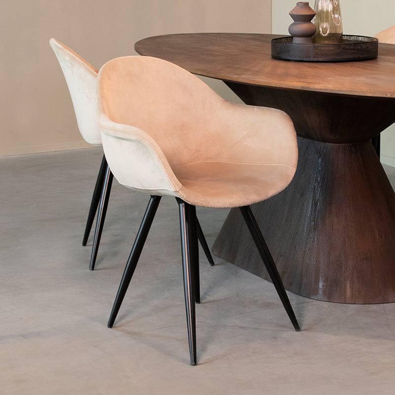 LABEL51 Chaise de salle à manger Forli - Sable - Velours