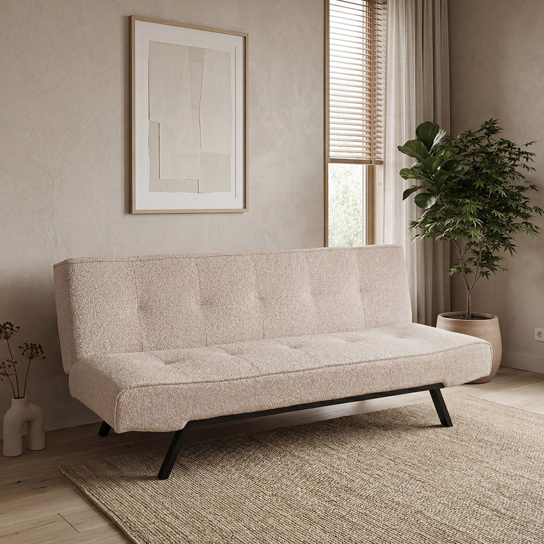 Label51 - Canapé-lit King - Bouclé - Naturel - 181 x 85 x 82 cm