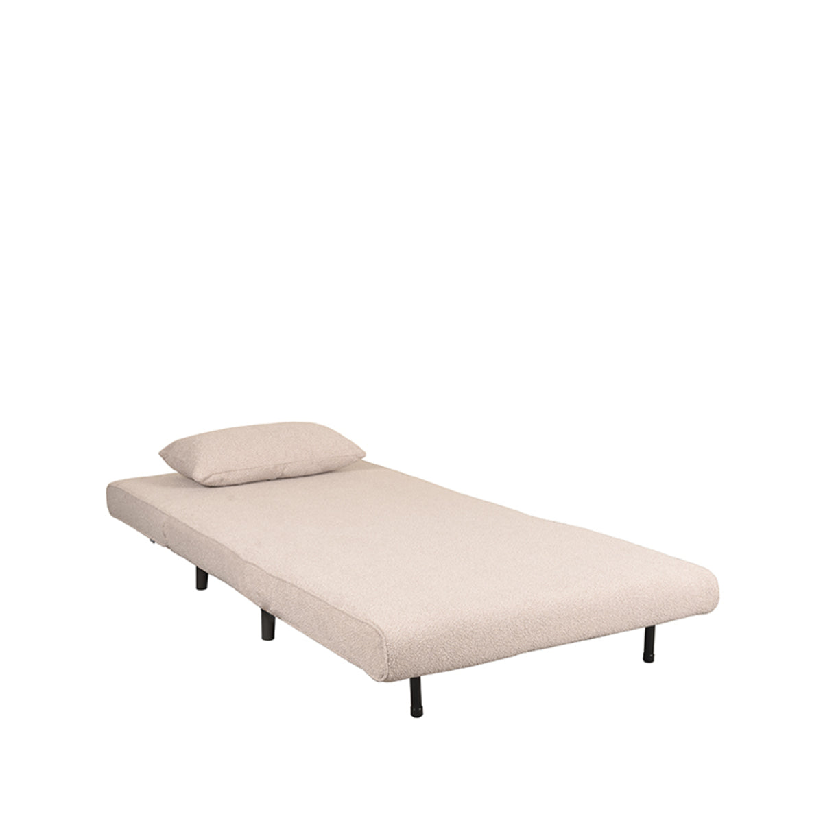 Label51 - Canapé-lit 1 personne - Bouclé - Naturel - 101 x 90 x 81 cm