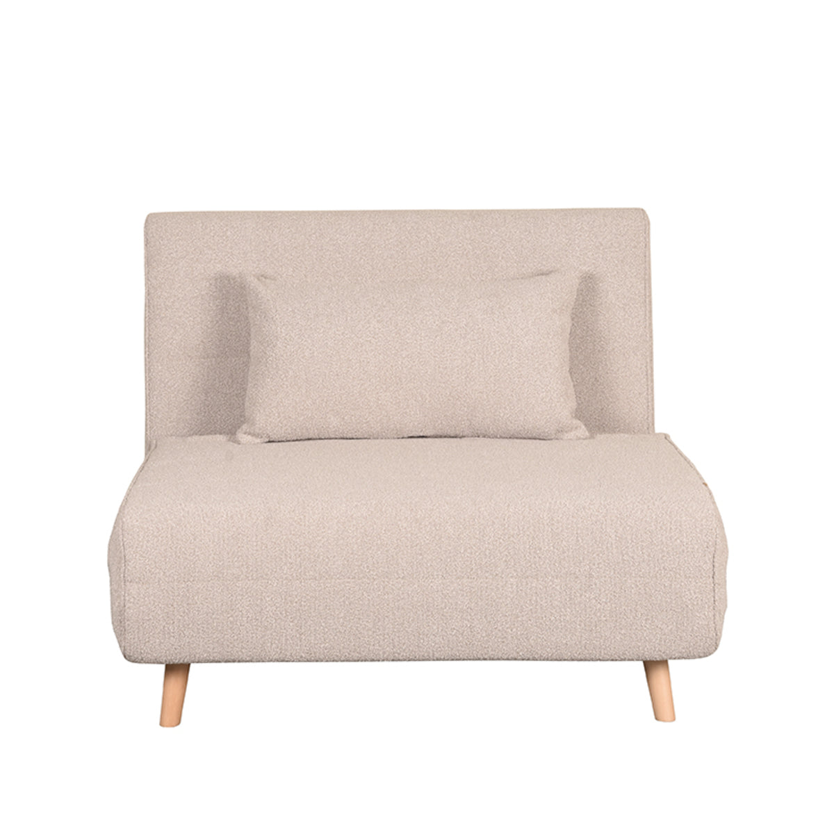 Label51 - Canapé-lit 1 personne - Bouclé - Naturel - 101 x 90 x 81 cm