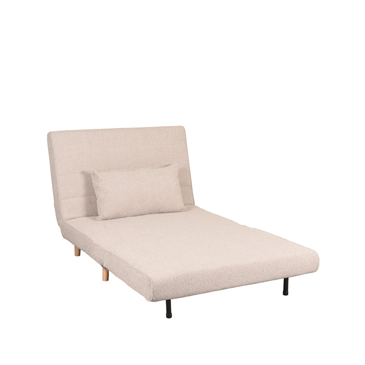 Label51 - Canapé-lit 1 personne - Bouclé - Naturel - 101 x 90 x 81 cm