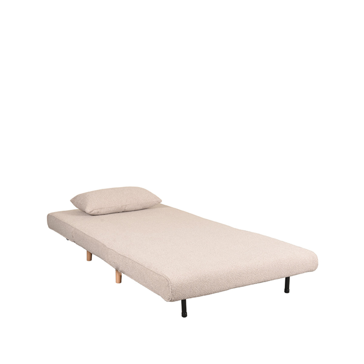 Label51 - Canapé-lit 1 personne - Bouclé - Naturel - 101 x 90 x 81 cm