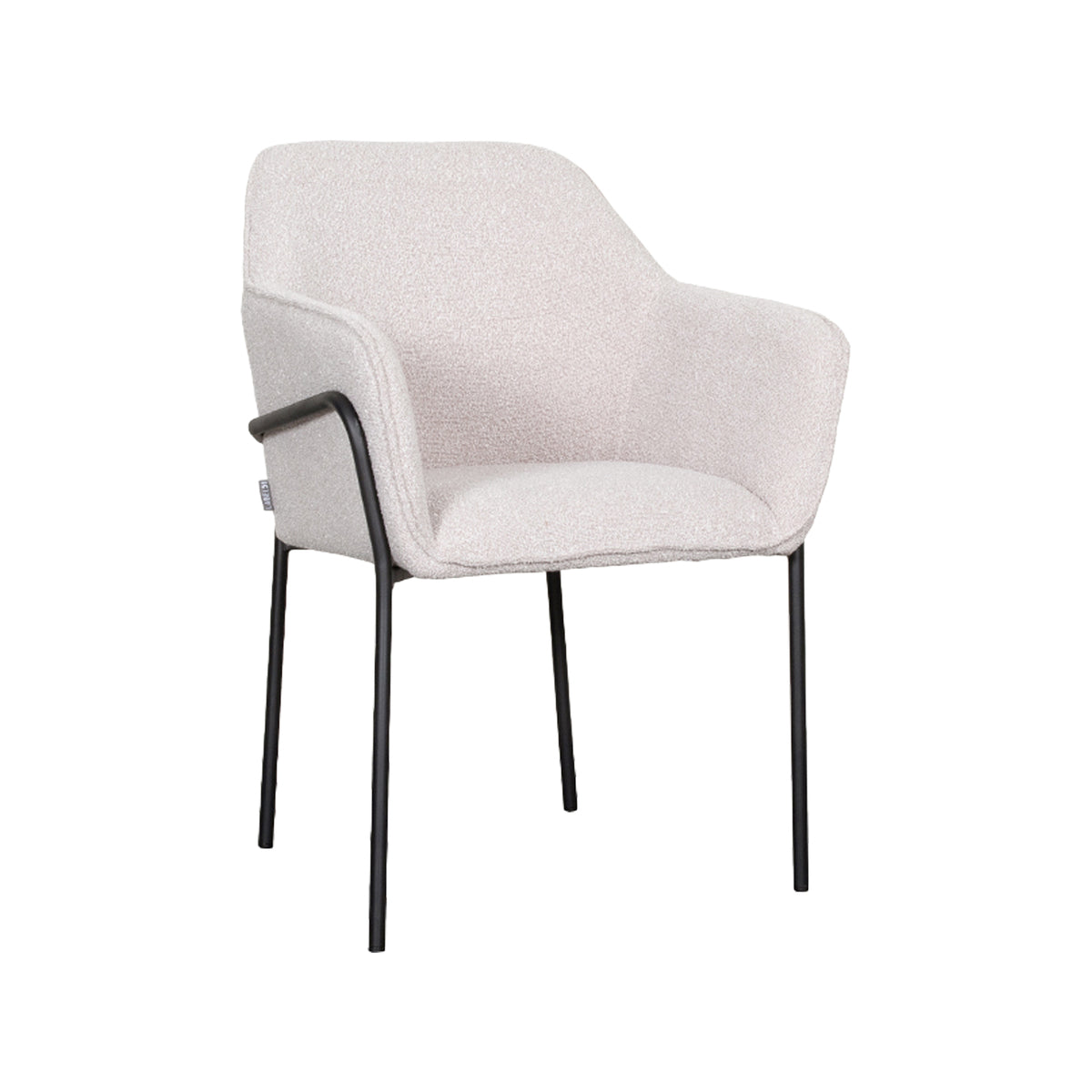 Label51 - Eetkamerstoel Dexter - Bouclé - Naturel - 66 x 62 x 85 cm