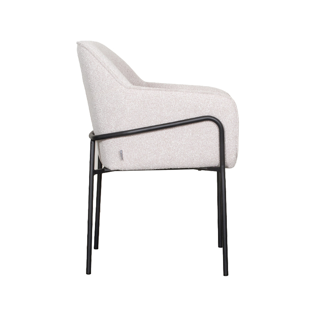 Label51 - Eetkamerstoel Dexter - Bouclé - Naturel - 66 x 62 x 85 cm