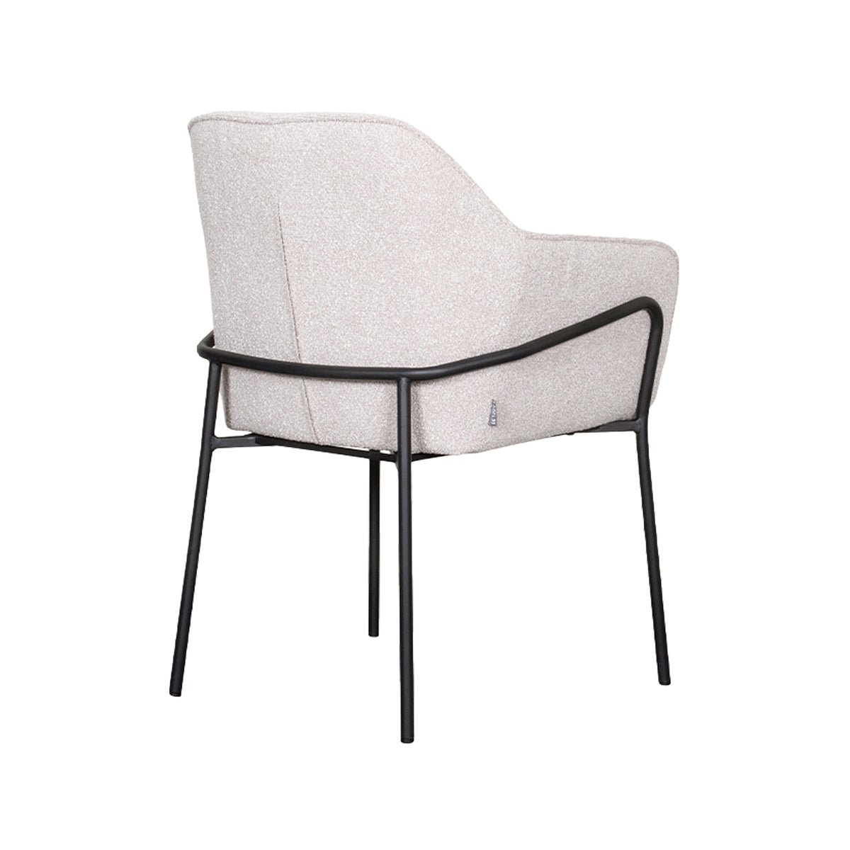Label51 - Eetkamerstoel Dexter - Bouclé - Naturel - 66 x 62 x 85 cm