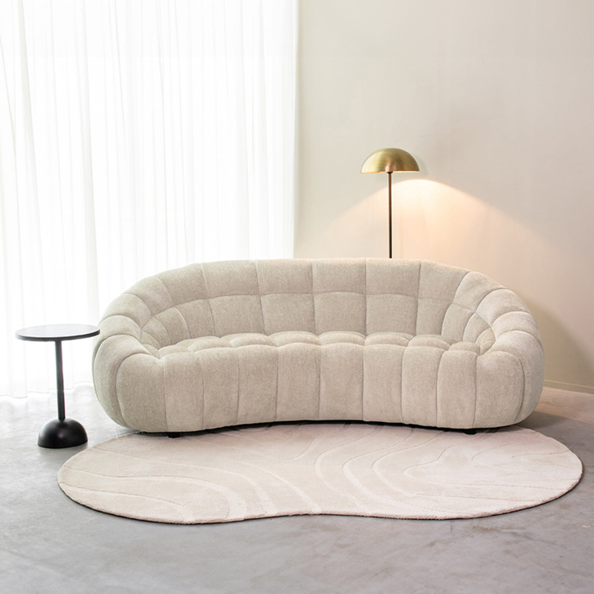 Label51 - Canapé Cloud 3 places - Tissu - Naturel - 238 x 115 x 75 cm