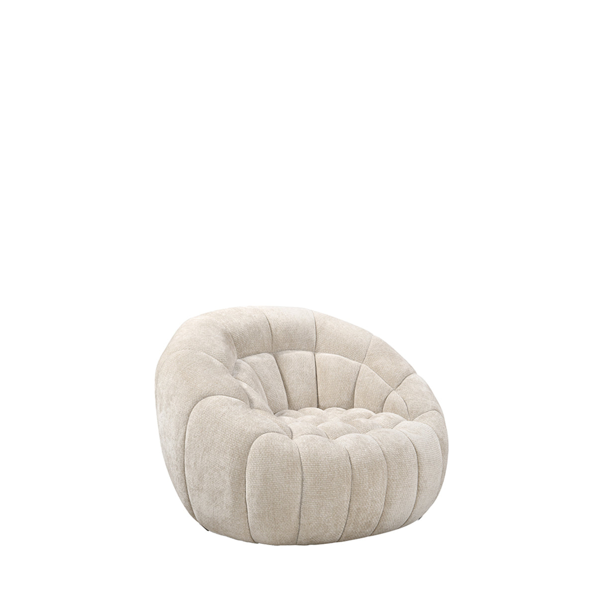 Label51 - Fauteuil pivotant Cloud - Tissu - Naturel - 115 x 104 x 80 cm