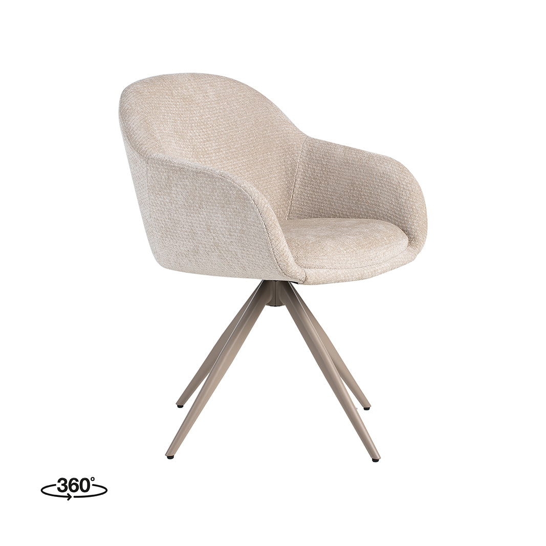 Label51 - Chaise de salle à manger Fiby - Tissu - 60 x 62 x 80 cm