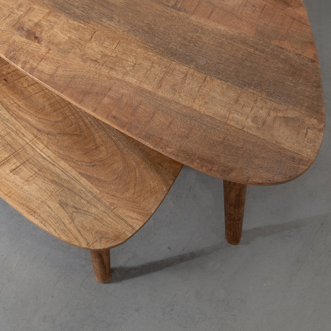 Label51 - Salontafelset Gregg - Mangohout - Naturel - 110 x 64 x 38 cm