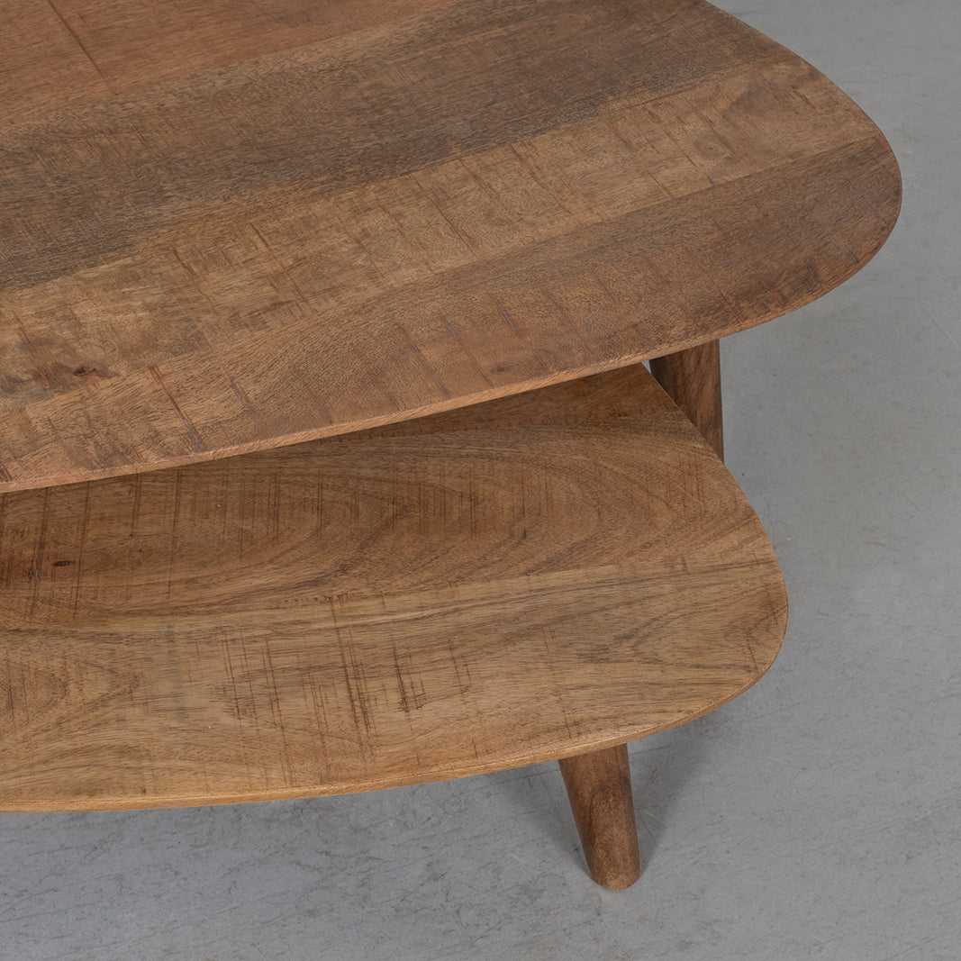 Label51 - Salontafelset Gregg - Mangohout - Naturel - 110 x 64 x 38 cm