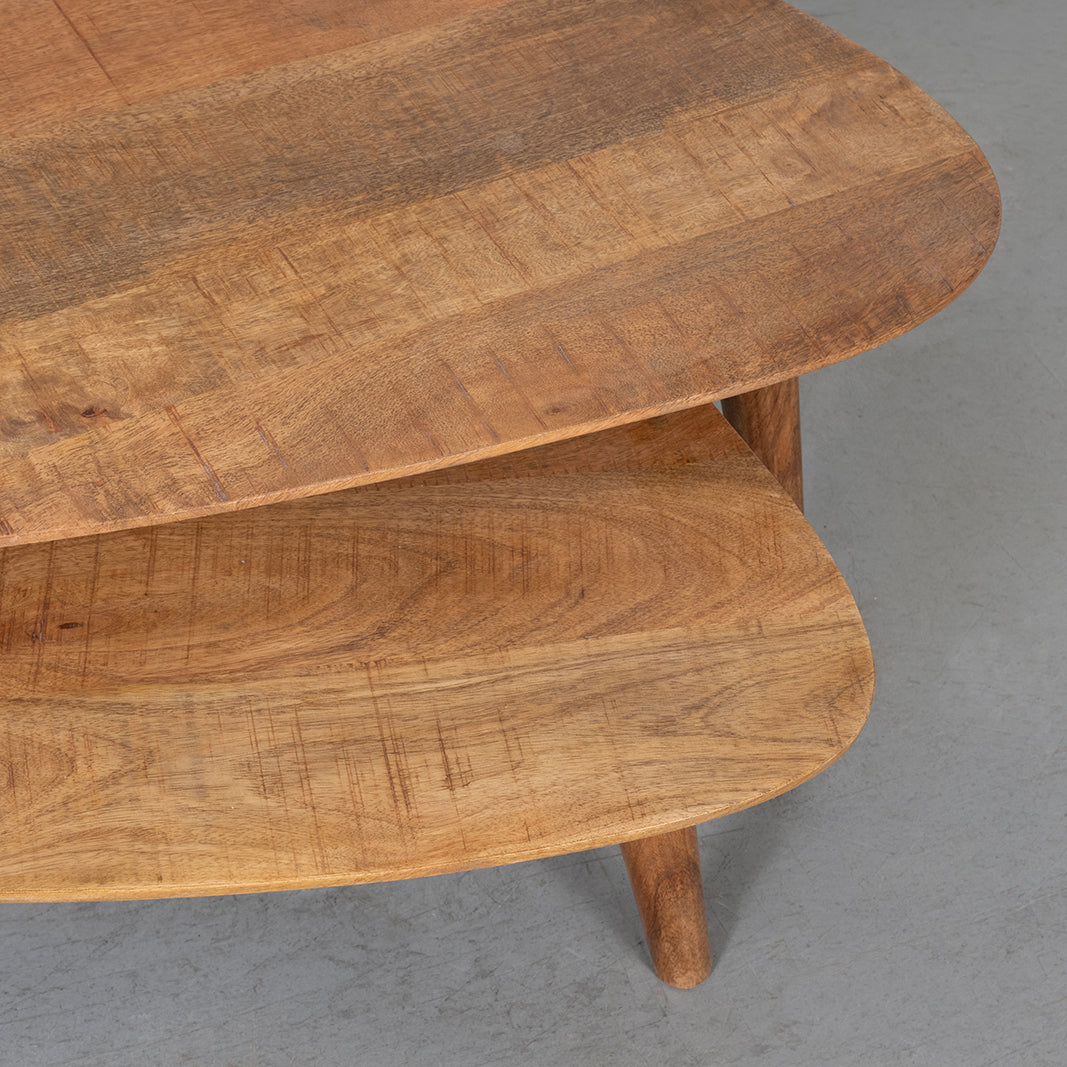 Label51 - Salontafelset Gregg - Mangohout - Natural Rough - 110 x 64 x 38 cm